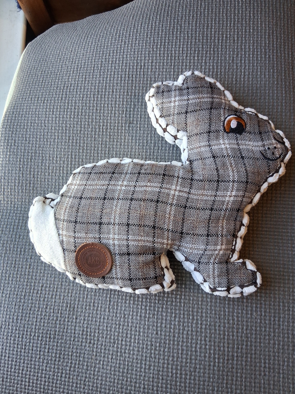 "New" AKC Plaid Bunny Plush
